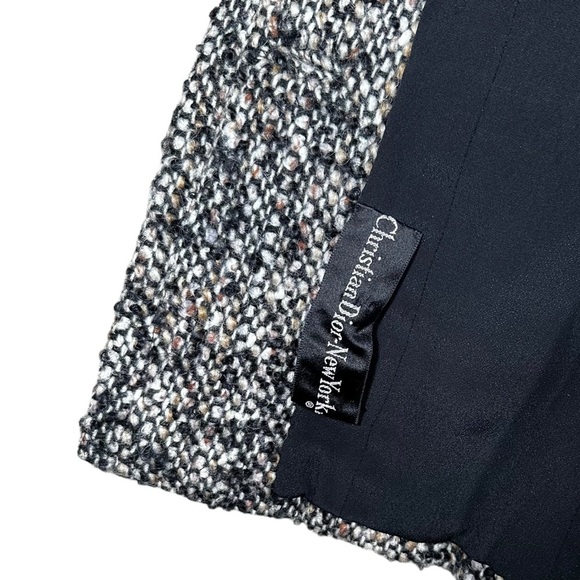 CHRISTIAN DIOR Vintage 1960's Matching Tweed Dress + Blazer Suit Set - Picture 15 of 16